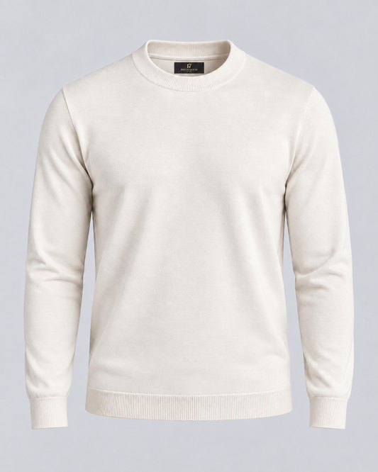 Girocollo in lana merino - Crema