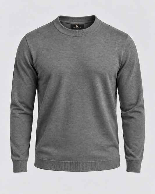 Girocollo in Lana Merino – Grigio Mélange