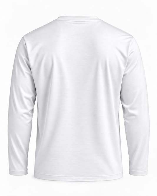 T-shirt manica lunga in Filo di Scozia – Bianco