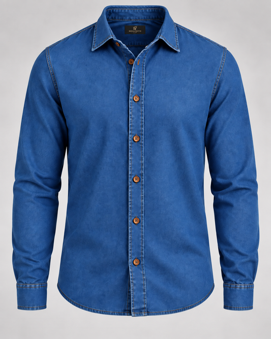 Camicia Denim Regular Fit – Blu Denim