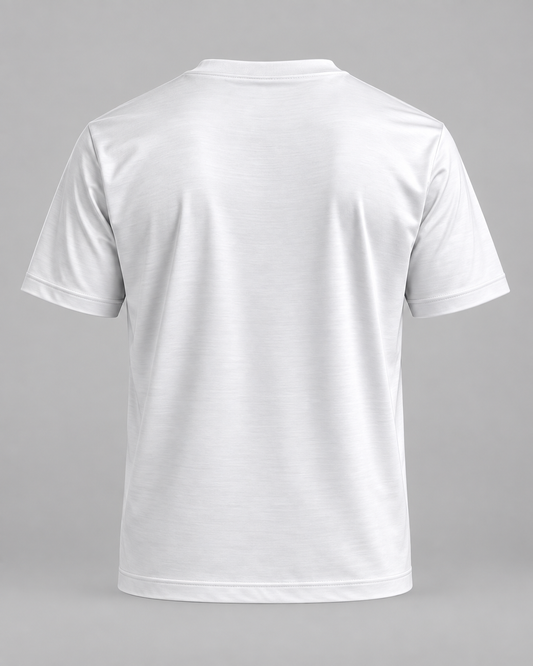 T-shirt manica corta filo di Scozia - Bianca