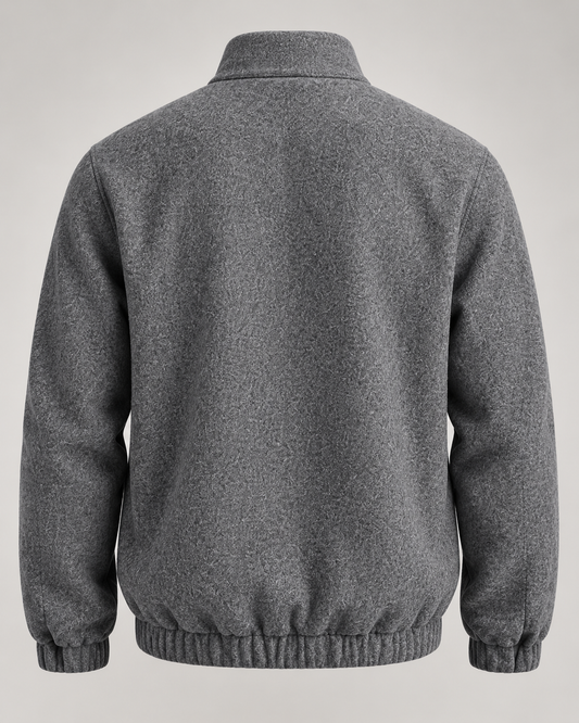 Bomber in Lana – Grigio Mélange