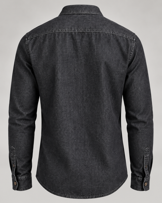 Camicia Denim Regular Fit – Antracite