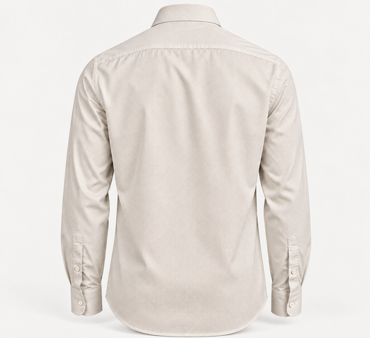 Camicia in Cotone Regular Fit – Ecrù