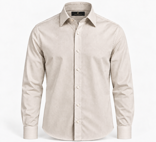 Camicia in Cotone Regular Fit – Ecrù