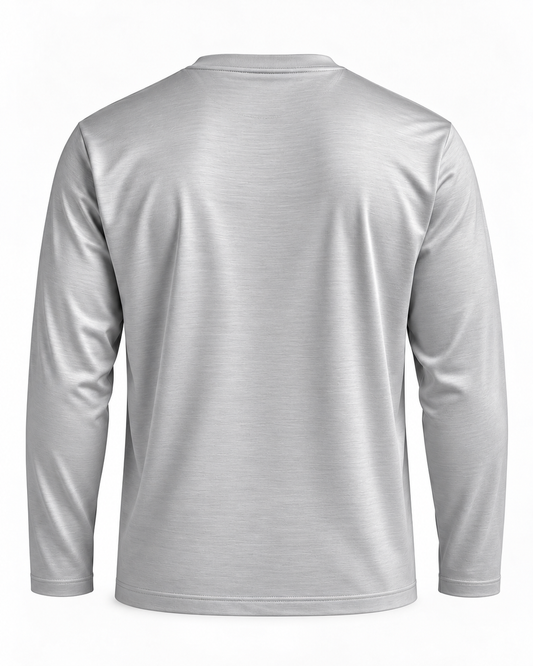 T-shirt manica lunga in Filo di Scozia – Grigio Ghiaccio