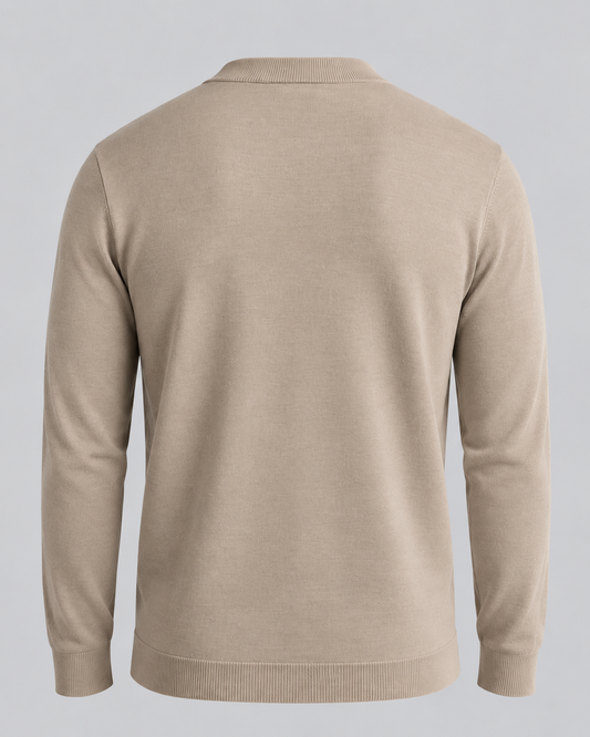 Girocollo in lana merino - Beige