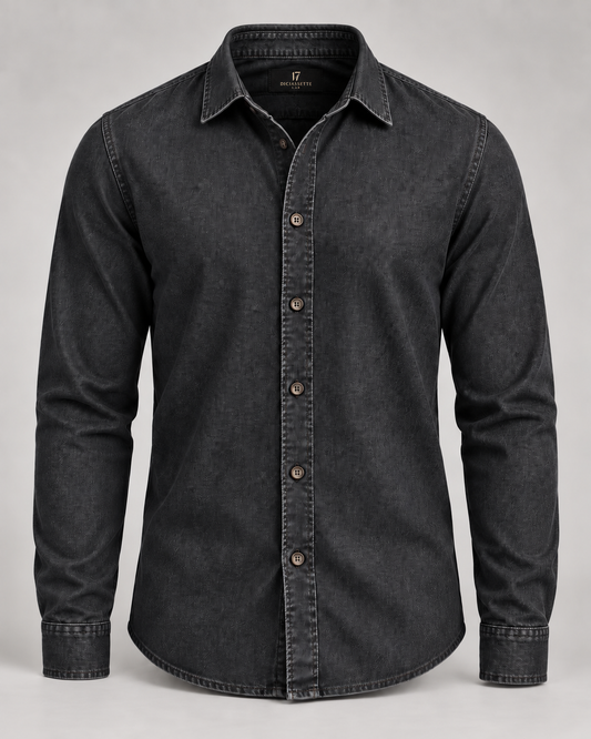 Camicia Denim Regular Fit – Antracite